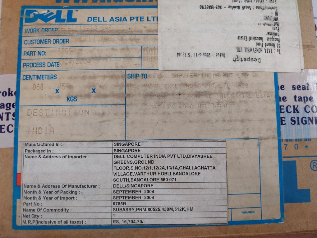 Intel Pentium III 450/512/100/2.0V S1 Processor Unit CACC06100316/ 6785R