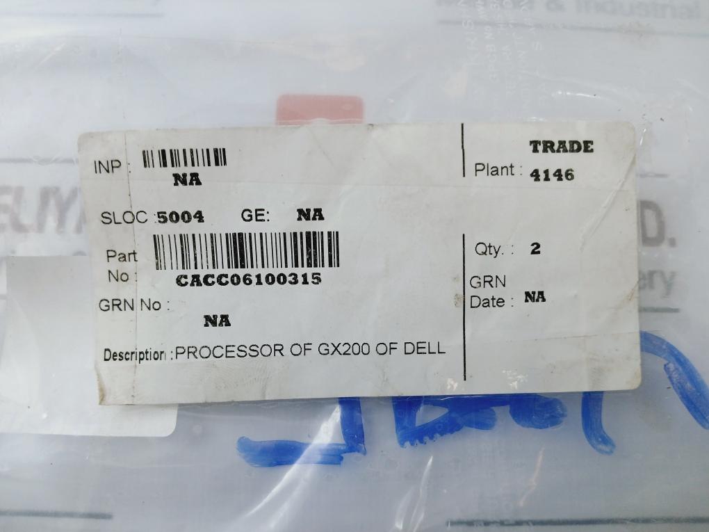 Intel Pentium Iii 500/512/100/2.0v S1 Processor For Dell Gx200