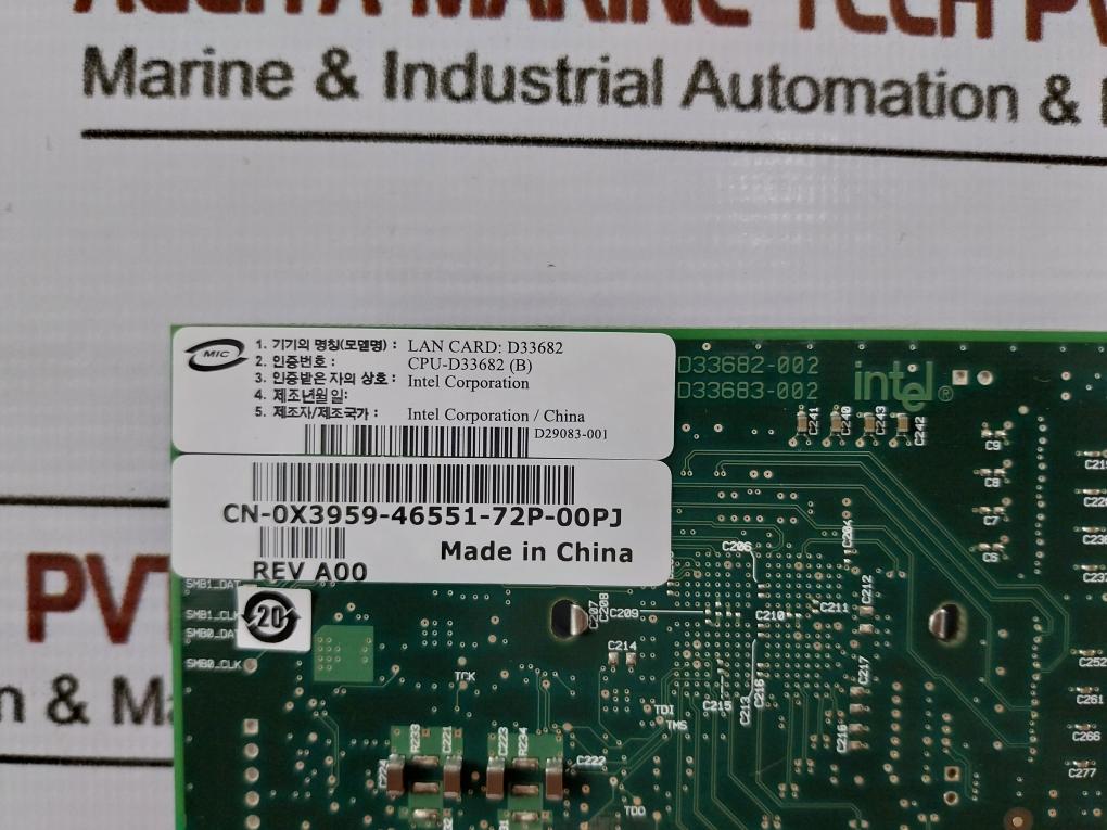 Intel Pro D33682 Networking Component Lan Card