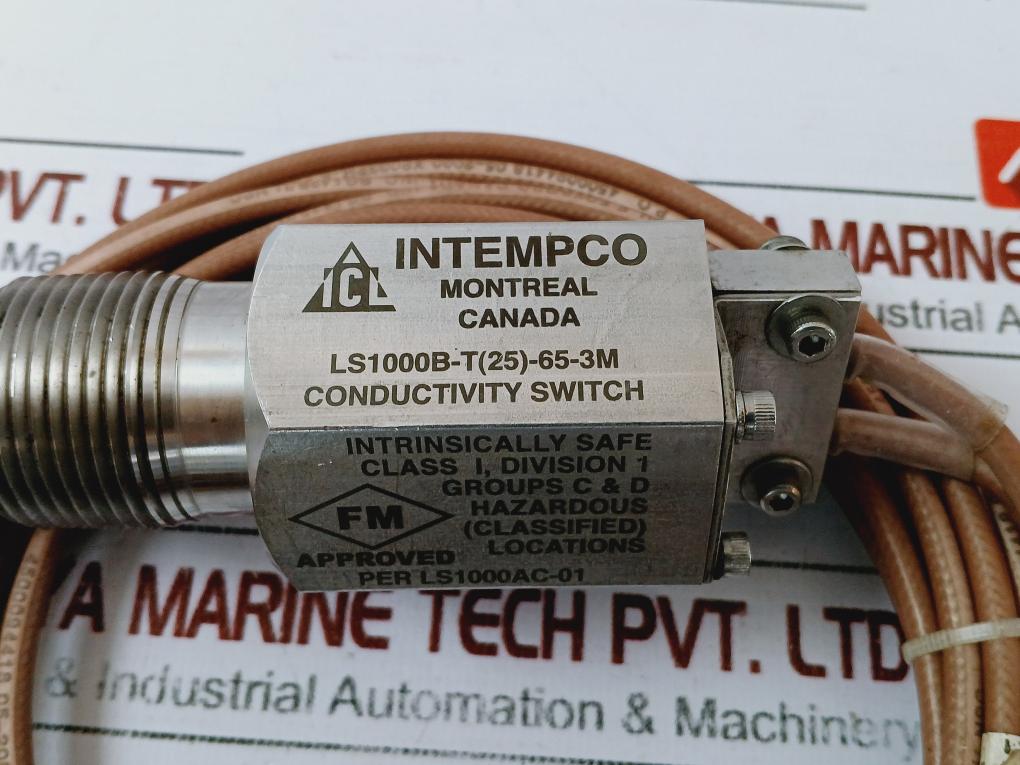 Intempco Ls1000b-t(25)-65-3m Conductivity Level Switch Per Ls1000ac-01