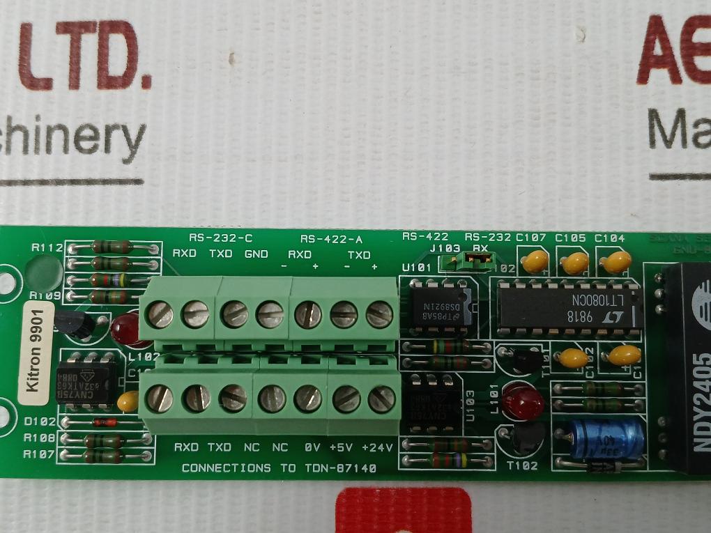 Interface Board For Rs 232/ Rs 422 Gnu-88205-2 (B) Scana Servoteknikk