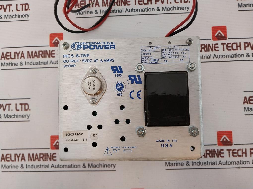 International Power Ihc5-6/Ovp Power Supply 5Vdc 6A