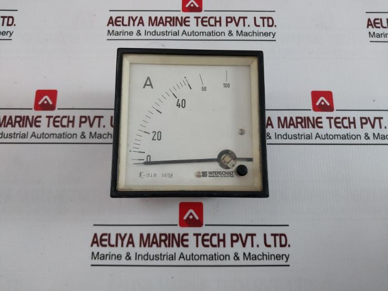 Interschalt 50/5A Ammeter 0-50/100A