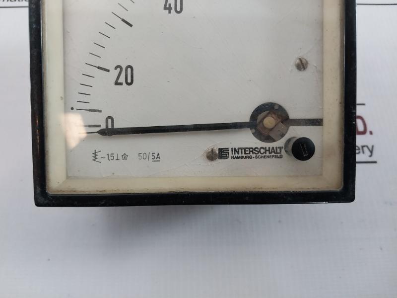 Interschalt 50/5A Ammeter 0-50/100A