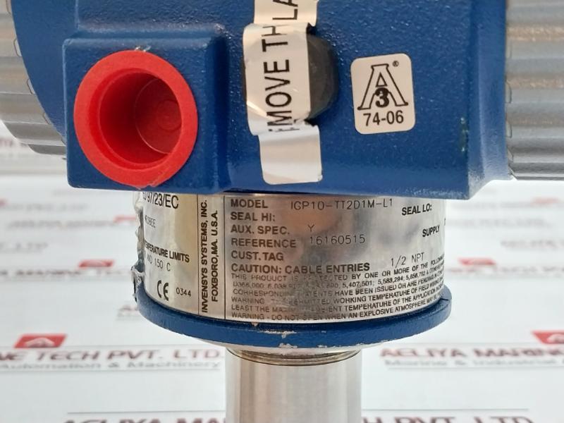 Invensys Igp10-tt2D1M-l1 Intelligent Gauge Pressure Transmitter 16160515