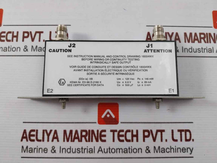 Invensys Systems Iid Intrinsic Safety Barrier 18004Wx 125Vac
