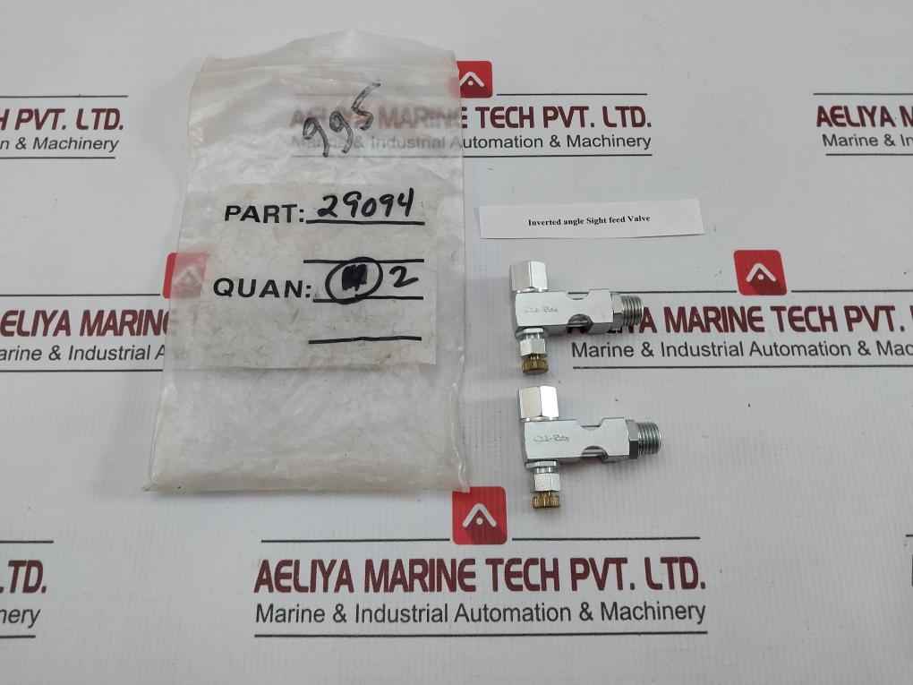 Inverted Angle Sight Feed Valve 29094 Oil-rite