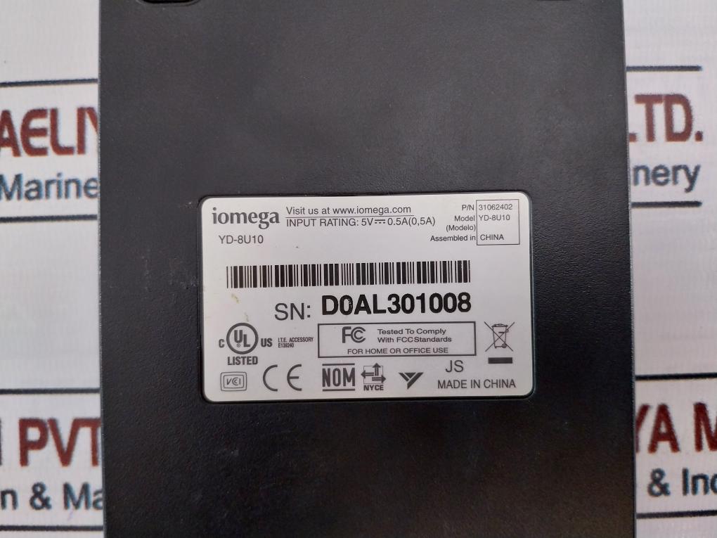 Iomega Yd-8U10 Usb Connection Floppy Drive 31062402