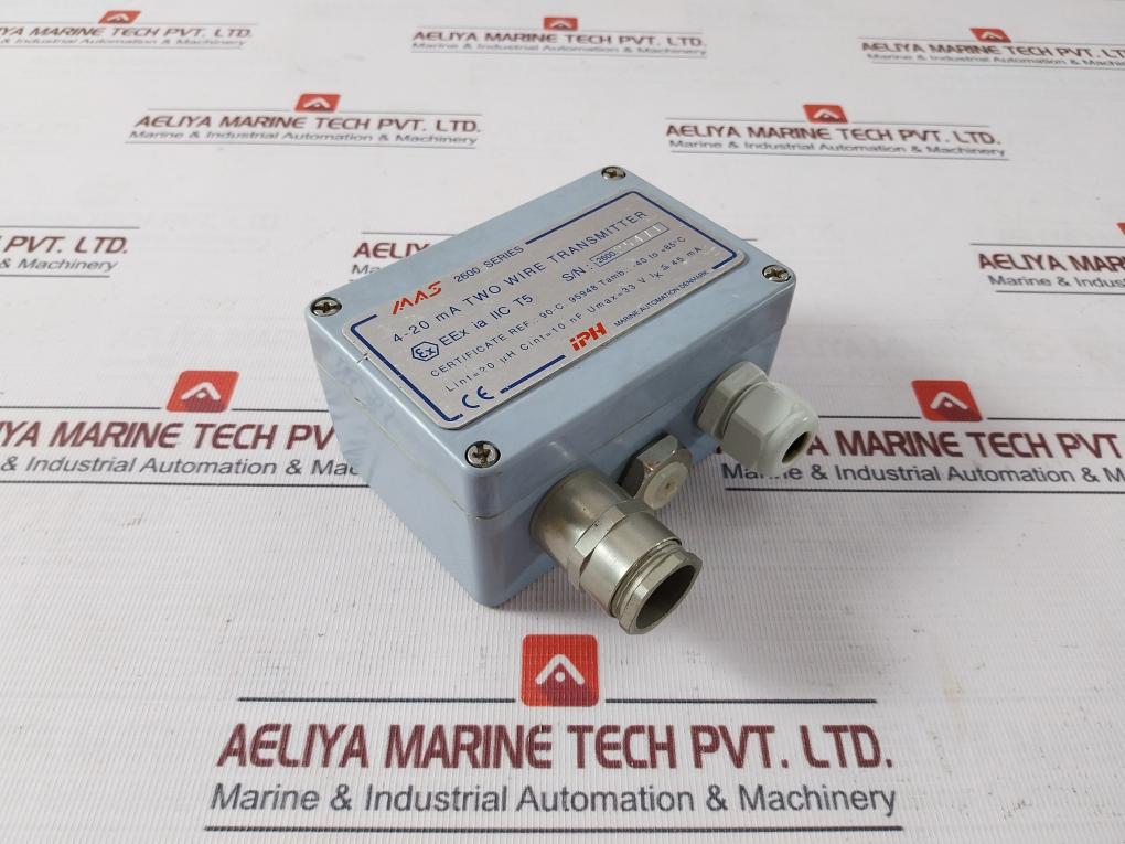 Iph Mas 2600-g30-25-0/1P Two Wire Transmitter 94V-0 45 Ma 4-20 Ma Wl202 Pt 100