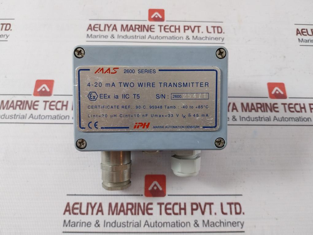 Iph Mas 2600-g30-25-0/1P Two Wire Transmitter 94V-0 45 Ma 4-20 Ma Wl202 Pt 100