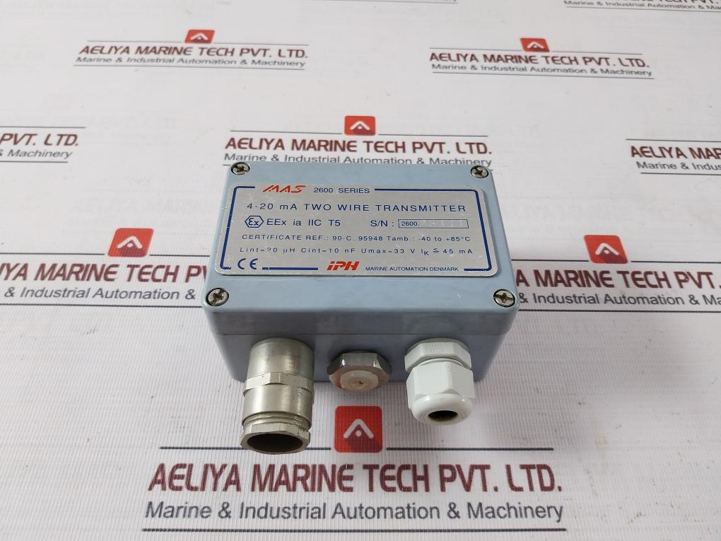 Iph Mas 2600-g30-25-0/1P Two Wire Transmitter 94V-0 45 Ma 4-20 Ma Wl202 Pt 100