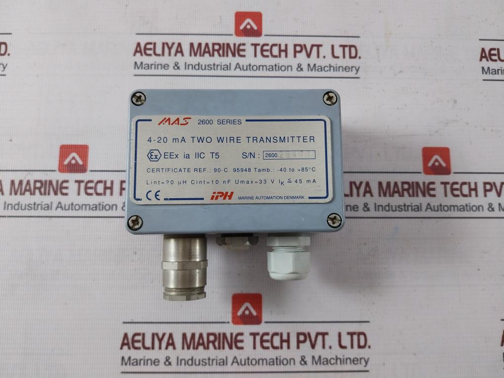 Iph Mas 2600-g30-25-0/1P Two Wire Transmitter 94V-0 45 Ma 4-20 Ma Wl202 Pt 100
