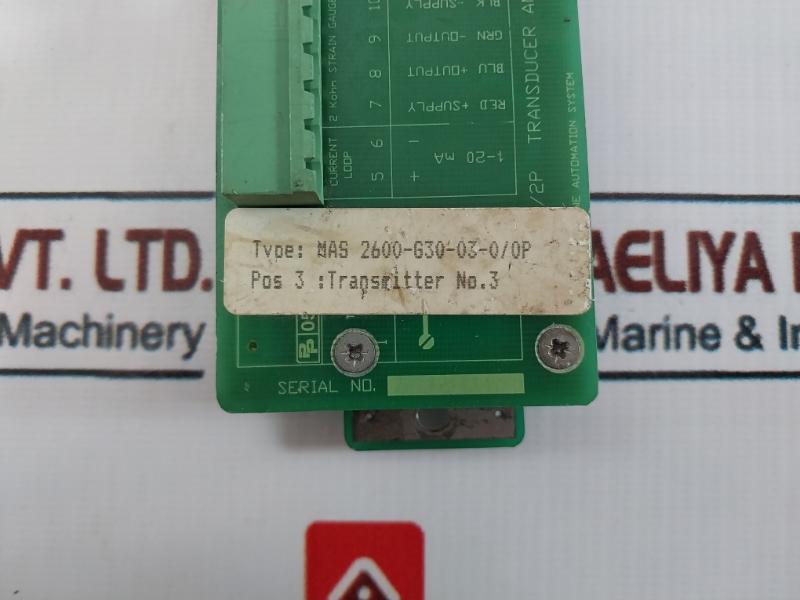 IPH Mas 2600/2P Tank Level Transducer Amplifier Module, 4-20 MA, PP 0520