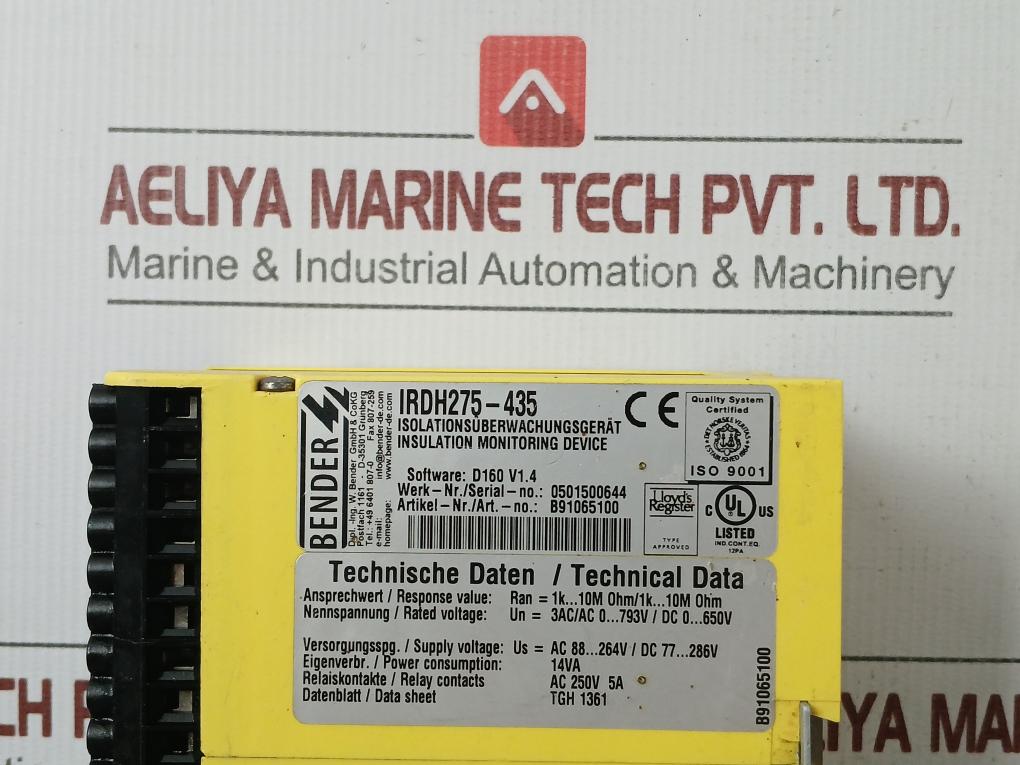 Irdh275-435 A-isometer Insulation Monitoring Device 1K-10M Ohm Brand Bender