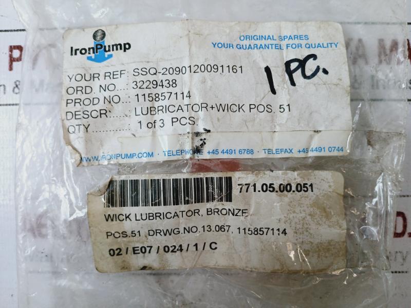 Iron Pump 115857114 Bronze Wick Lubricator