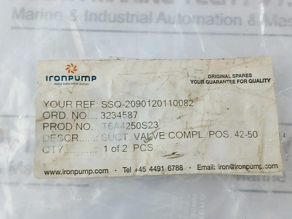 Iron Pump 3234587 Discharge Valve Suction Valve Complete