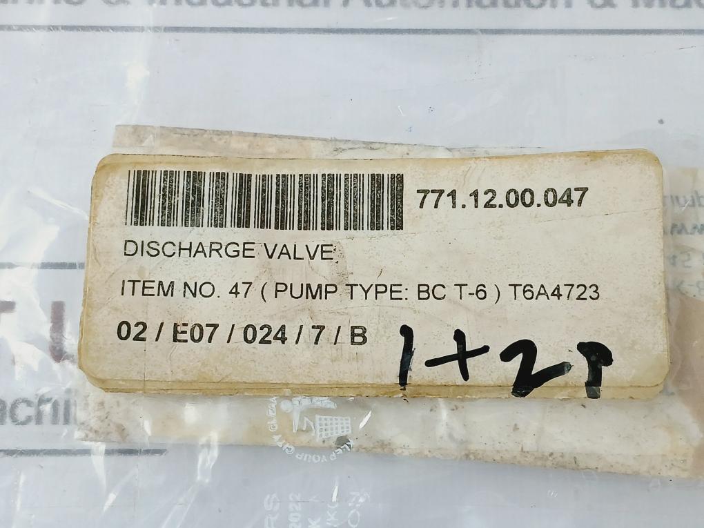 Iron Pump 3234587 Discharge Valve Suction Valve Complete