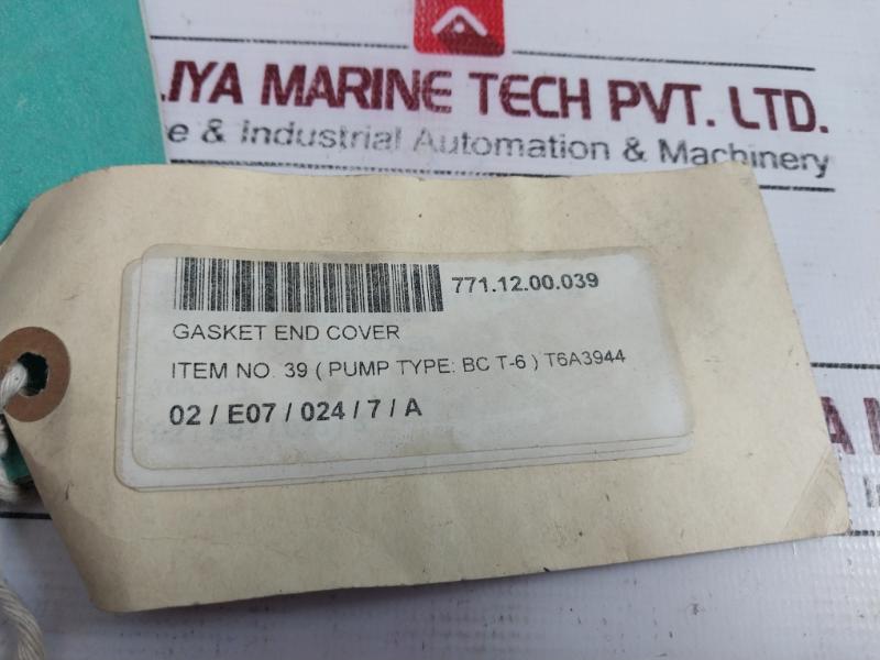 Iron Pump T6a3944 Gasket For End Cover Pump Type Bc T-6 771.12.00.039