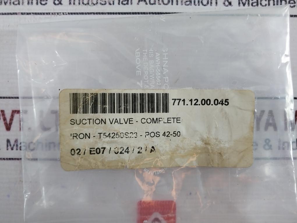 Iron T54250s23 Suction Valve Pos 42-50