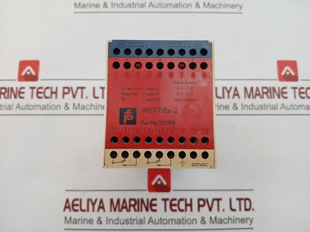 Isolated Switch Amplifier We77/Ex-2 129198 Pepperl+Fuchs 230 Vac 45–60 Hz