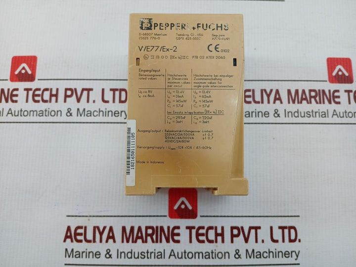 Isolated Switch Amplifier We77/Ex-2 129198 Pepperl+Fuchs 230 Vac 45–60 Hz