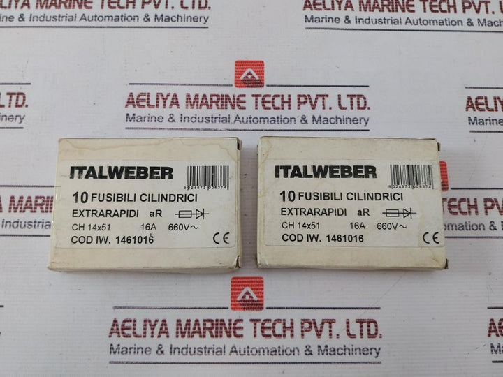 Lot of 10X Italweber 16a Ch14 Fuse 660v
