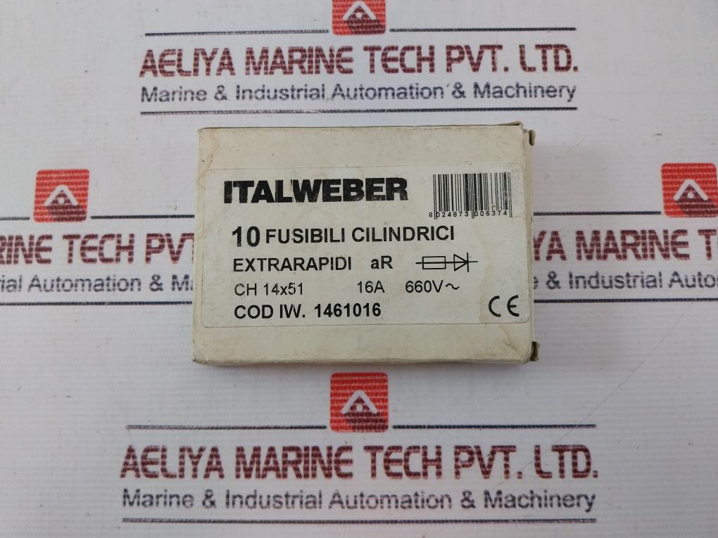 Lot of 10x Italweber 16a Ch14 Fuse 660v