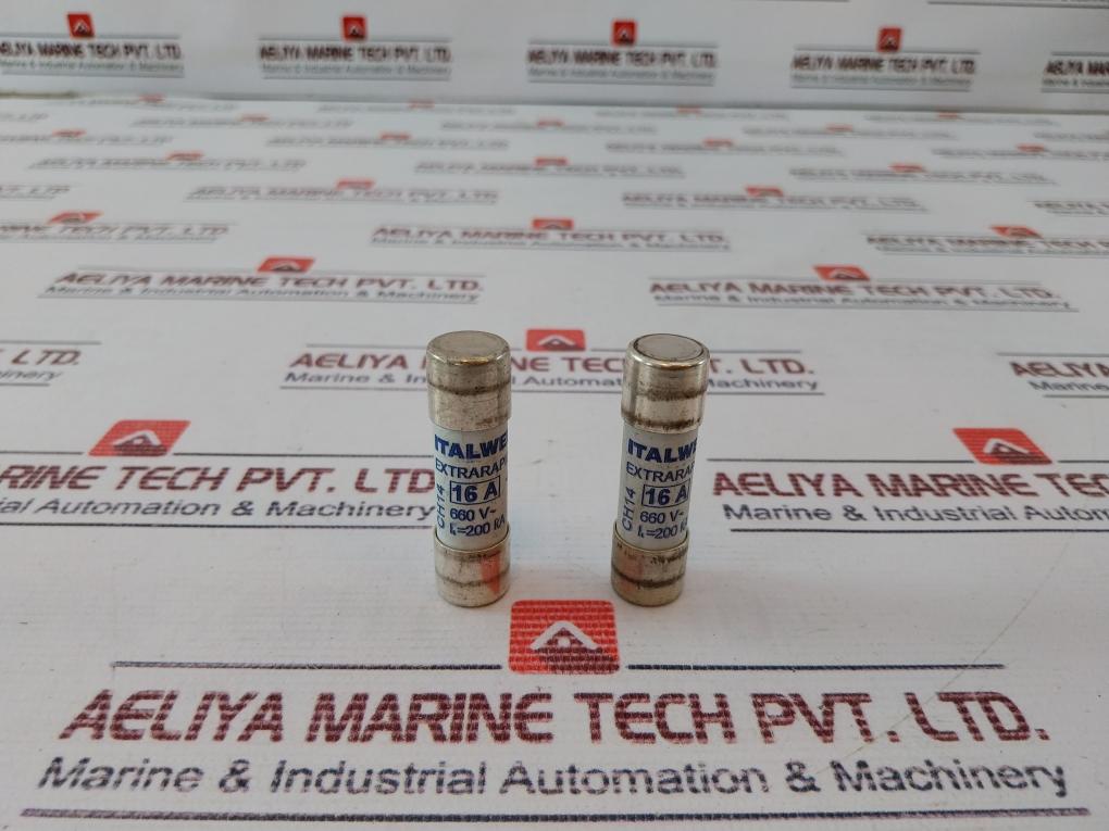 Lot of 10X Italweber 16a Ch14 Fuse 660v