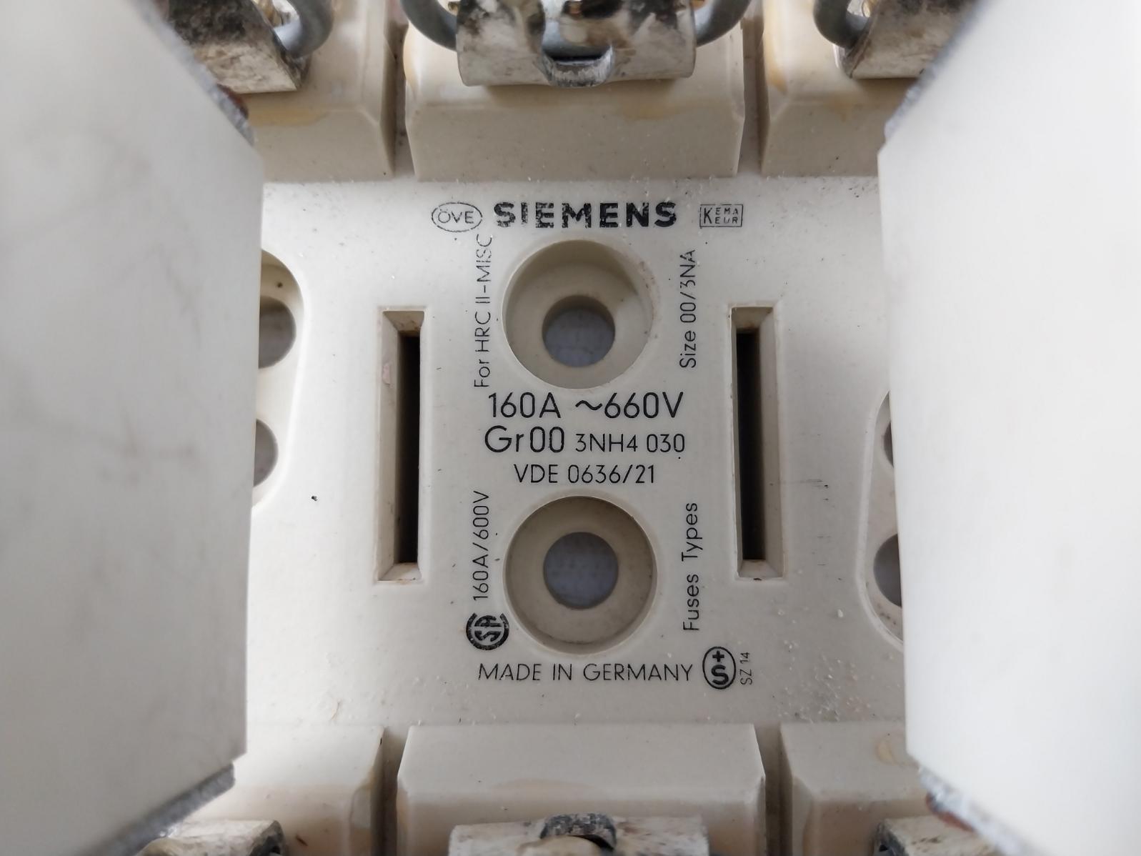 Italweber Nh00C Ktf Fuse With Base Block 63A 500V Gr00 00/3Na