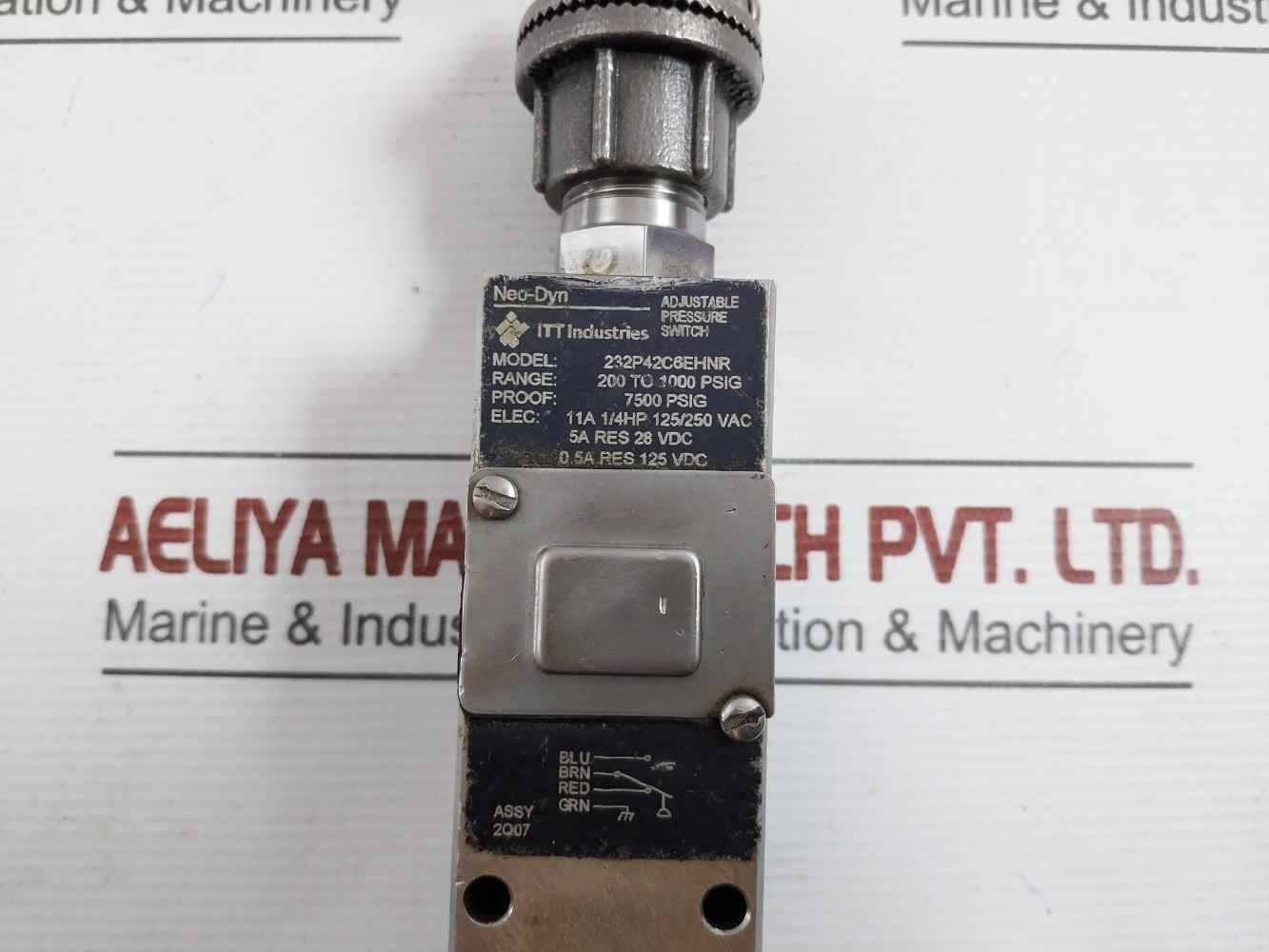 Itt 232P42C6Ehnr Adjustable Pressure Switch 200 To 1000 Psig
