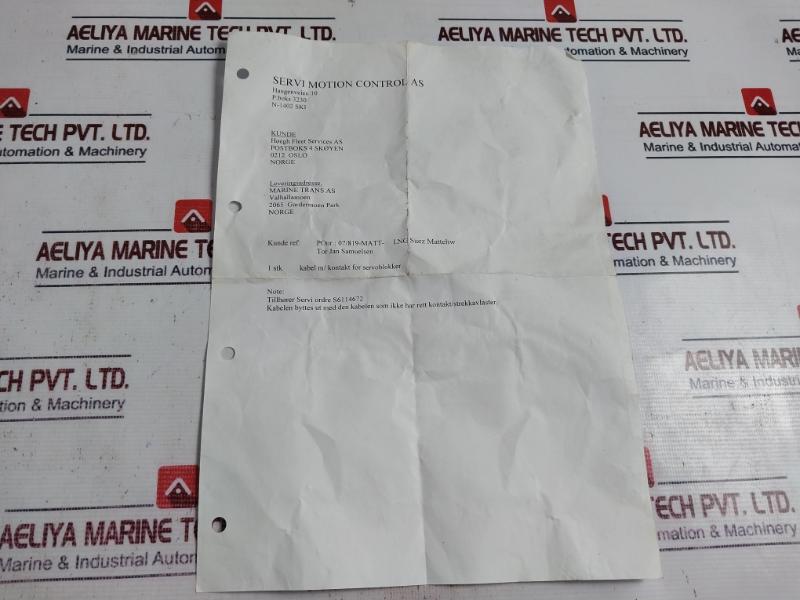 Itt Cannon Ca120001-23 Cable With Connector For Servo Blocks