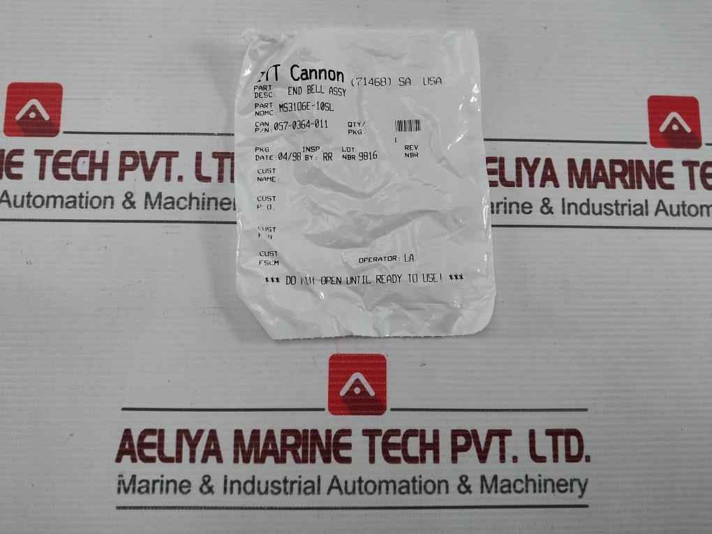 Itt Cannon Ms3106E-10Sl Circular Connector Kit 057-0364-011