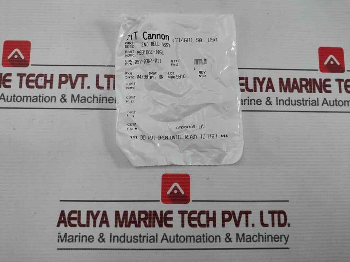 Itt Cannon Ms3106E-10Sl Circular Connector Kit 057-0364-011