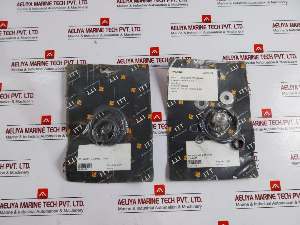 Itt Kit, Seal, Elast, Fpm, Kl01aab Kl02ab0 Bd326976 Pump Gasket Kit