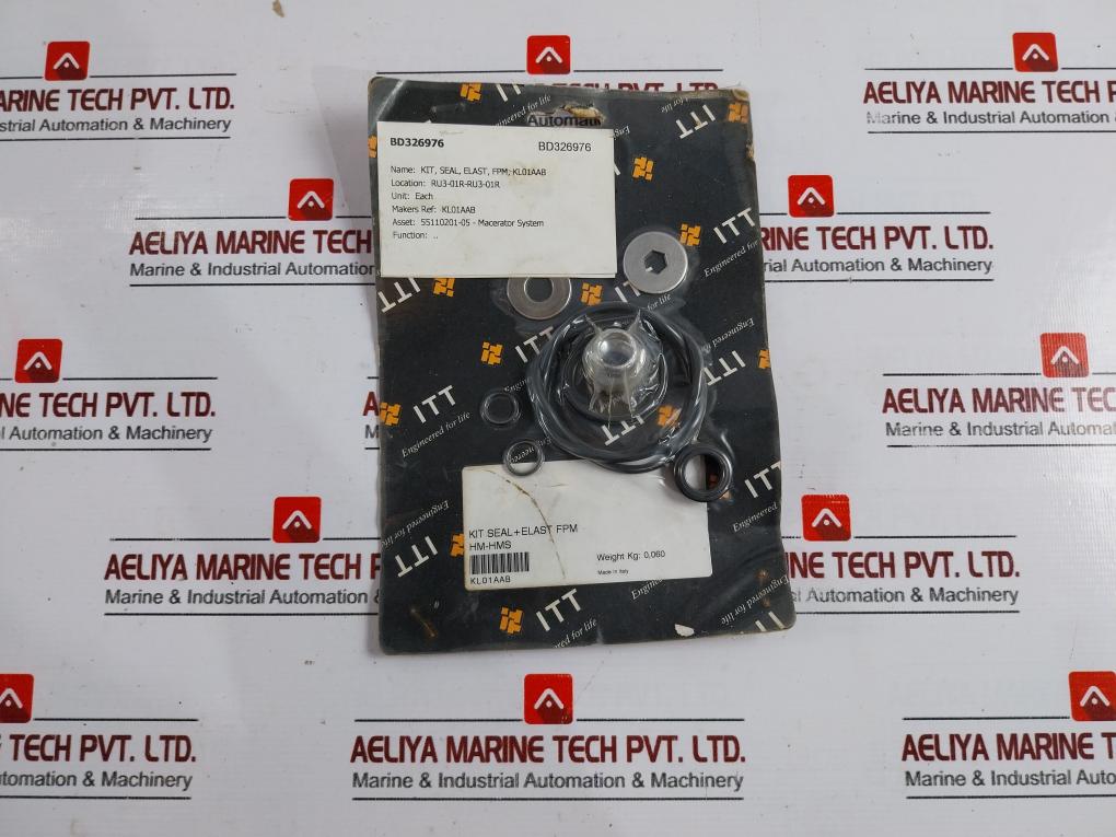 Itt Kit, Seal, Elast, Fpm, Kl01aab Kl02ab0 Bd326976 Pump Gasket Kit