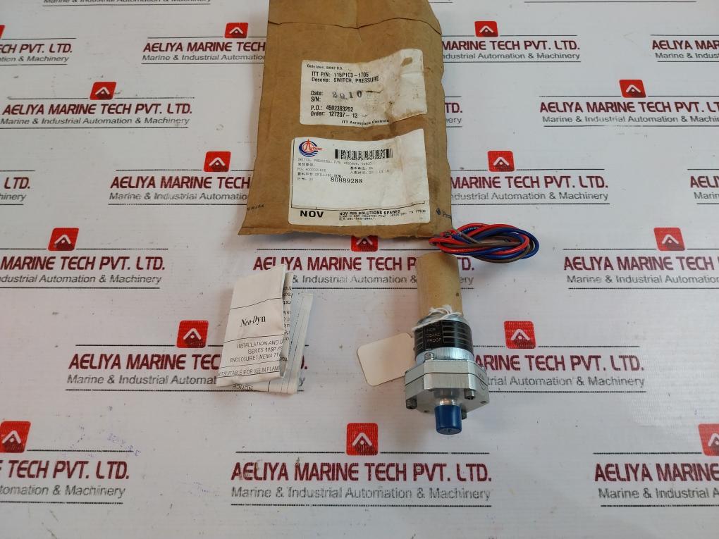 Itt Neo-dyn 115p1c3-1705 Pressure Switch 75 Psig Series 115p