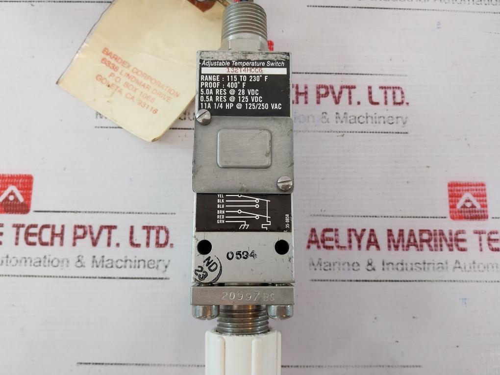 Itt Neo-dyn 132T4Hcc6 Adjustable Temperature Switch 115 To 230˚F