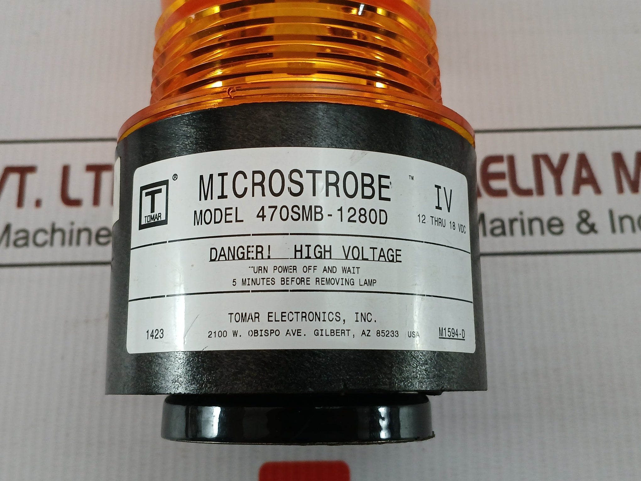 Iv Warning Strobe Light 12-18Vdc Tomar Electronics 470Smb-1280D