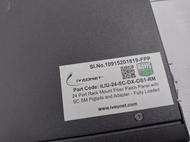 Iveonet Iliu-24-sc-dx-os1-rm 24 Port Rack Fiber Patch Panel