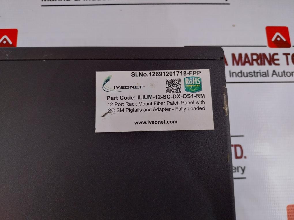 Iveonet Ilium-12-SC-DX-OS1-RM 12-Port Rack Mount Fiber Patch Panel