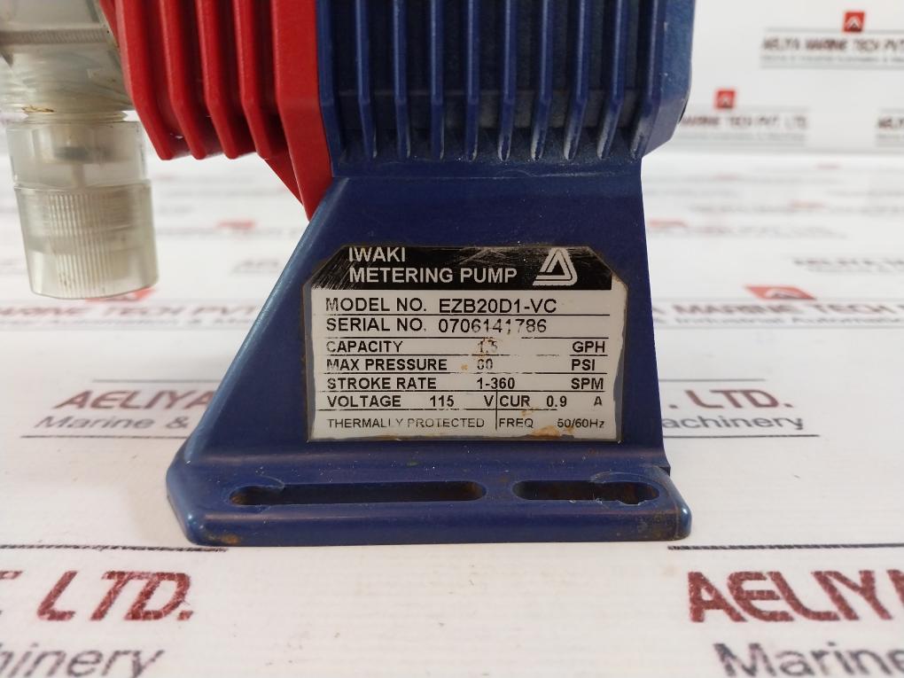 Iwaki Ezb20d1-vc Metering Pump 1.5 Gph 60 Psi