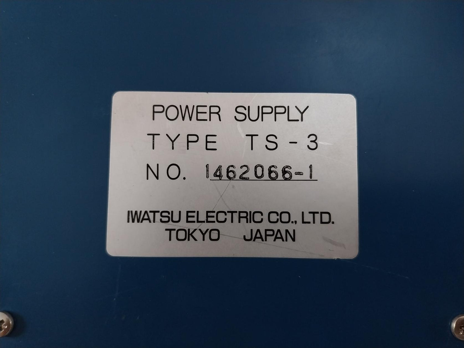 Iwatsu Electric Ts-3 Power Supply Ac 220V, Dc 12V 3A