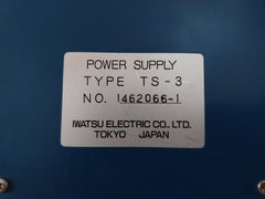 Iwatsu Electric Ts-3 Power Supply Ac 220V, Dc 12V 3A