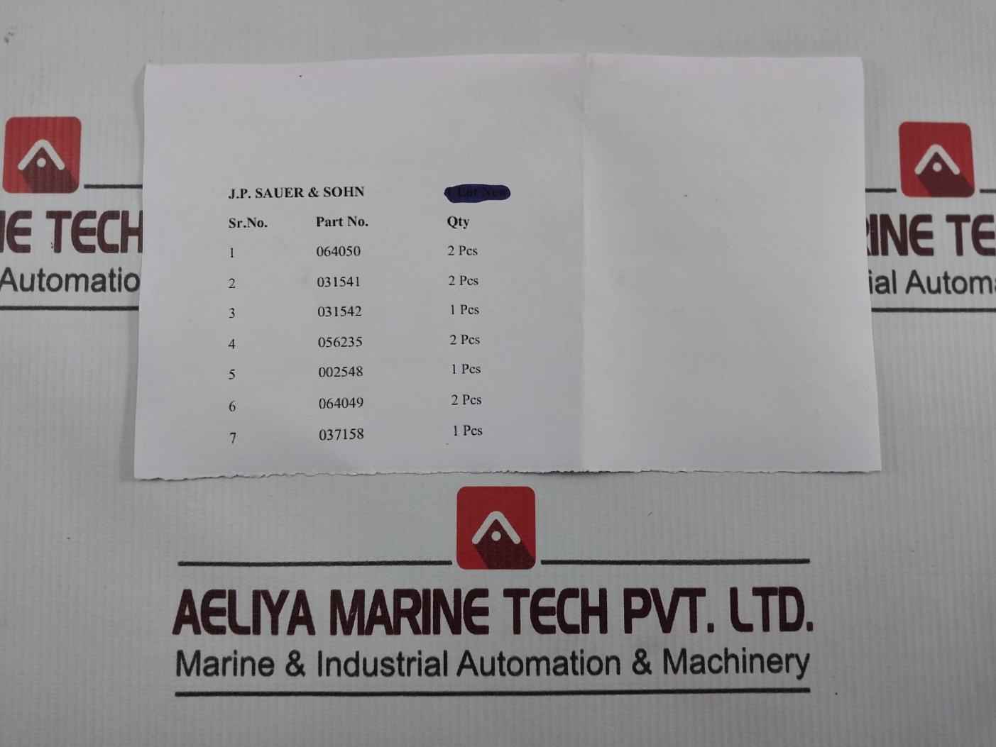 J.P. Sauer & Sohn 056235 Precision Sealing Ring Kit 031542