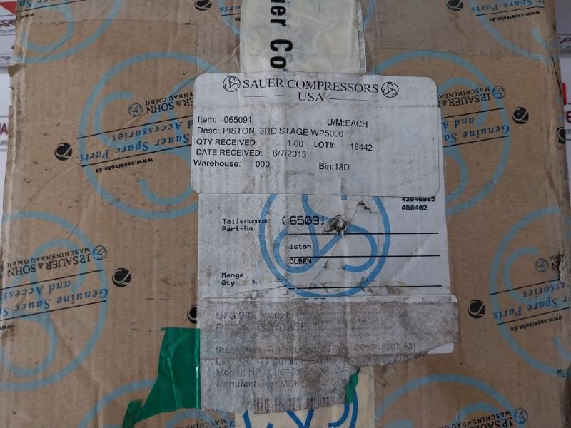 J.P. Sauer & Sohn 065091 Compressor Coltri 3Rd Piston Wp5000
