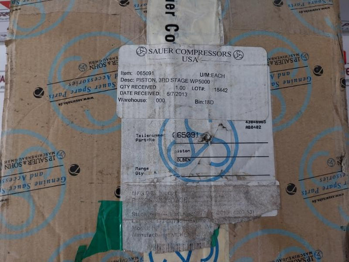 J.P. Sauer & Sohn 065091 Compressor Coltri 3Rd Piston Wp5000