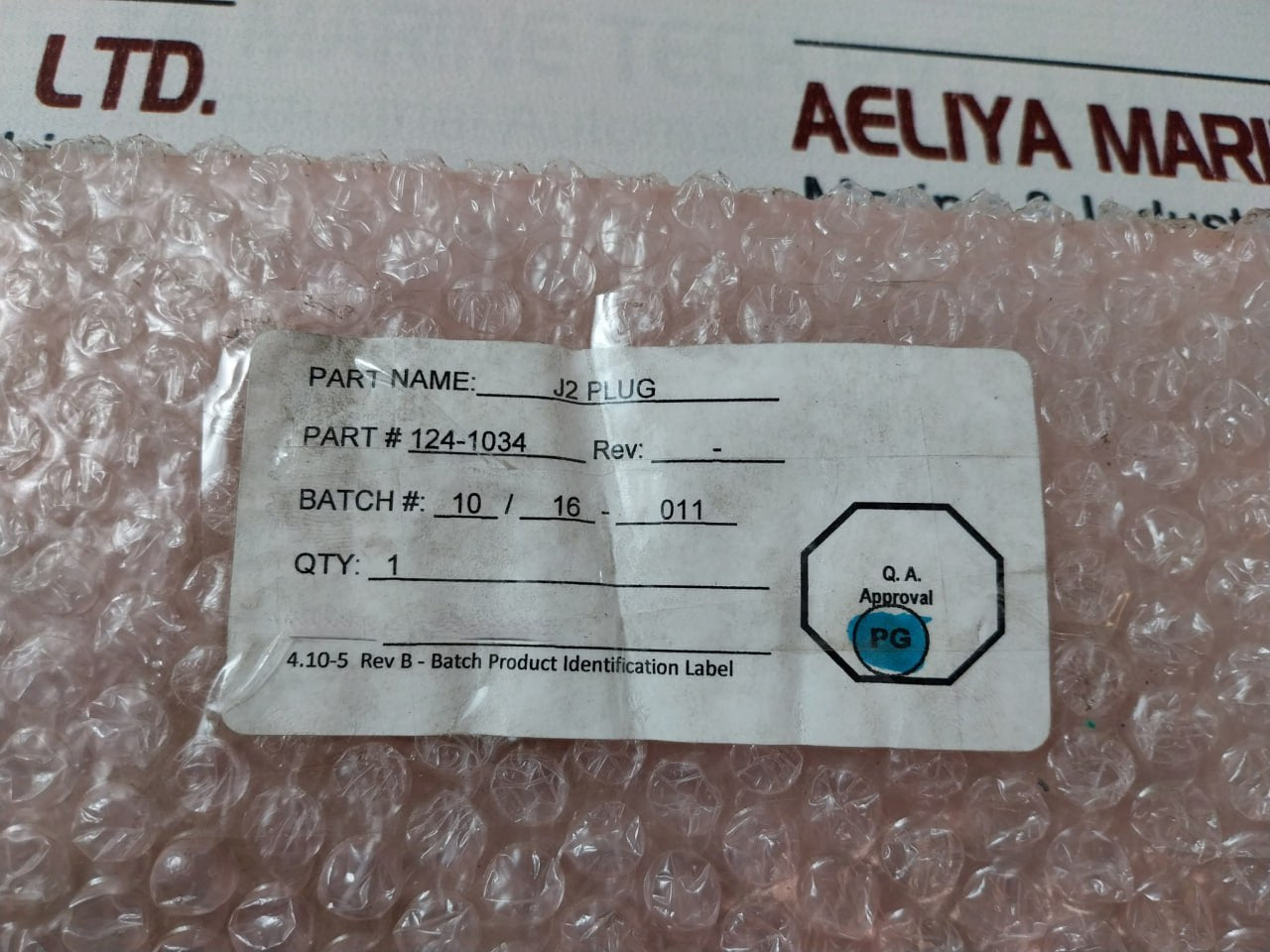J2 Plug 124-1034 Cable