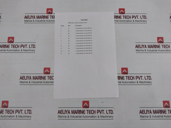 J4B1 12-0107/Jm-dd2012-a7102S O-ring Kit