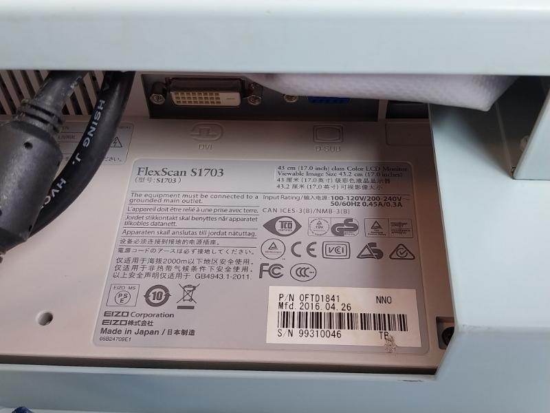 Graphic Terminal Lcd Monitor 17 Inches 100-120V 50/60Hz Jrcs Sms-u19A-17L-5