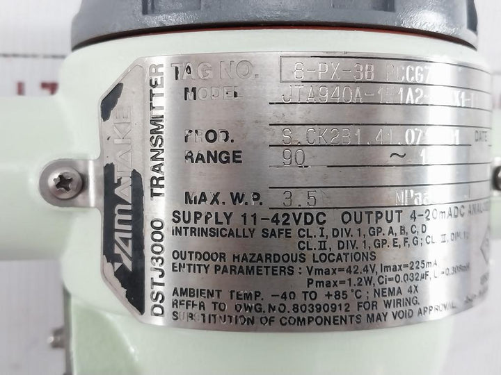 JTA940A-1E1A2-CXXX1-T1-Pressure-Transmitter-90-130-Kpa-Abs-11-42Vdc-Yamatake-210720-9
